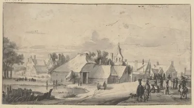 Das Dorf Sloterdyk Zur Zeit Des Durchzuges Der Truppen Des Prinzen Wilhelm Ii Von Oranien Im Jahre 1650