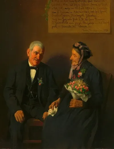 Das Ehepaar Knottinger Nach Der Feier Ihrer Diamantenen Hochzeit