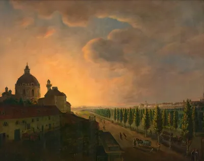 Das Glacis Vor Der Karlskirche