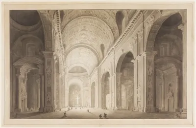 Das Innere Der Peterskirche In Rom