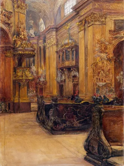 Das Innere Der Peterskirche In Wien