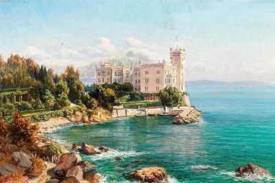 Das Kaiserliche Schloss Miramare Bei Triest