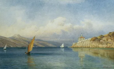 Das Leuchtfeuer Von Prestenizza Auf Der Insel Cherso