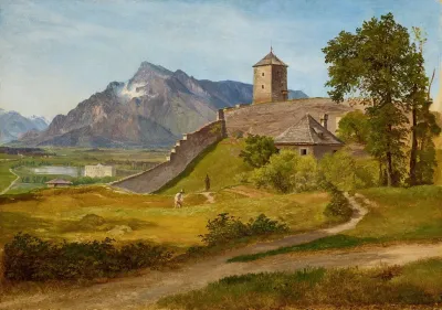 Das Militarwachthaus Und Der Josefsturm Auf Dem Salzburger Monchsberg