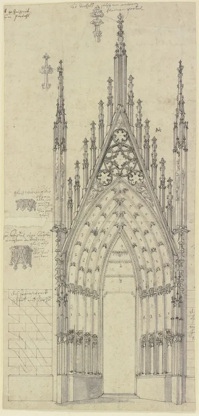 Das Nordliche Seitenportal Der Westfassade Des Strasburger Munsters 2