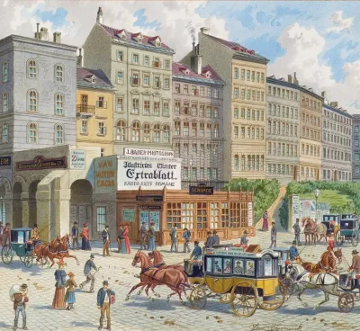 Das Schottentor Und Die Molkerbastei In Wien