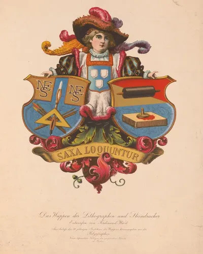 Das Wappen Der Lithographen And Steindrucker