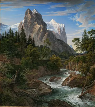Das Wetterhorn Mit Dem Reichenbachtal
