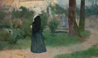 Daughter Of Charity In The Hospital Garden