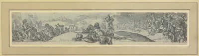 David Enthauptet Goliath Rechts Das Siegreiche Heer Der Kinder Israel Links Die Fliehenden Philister