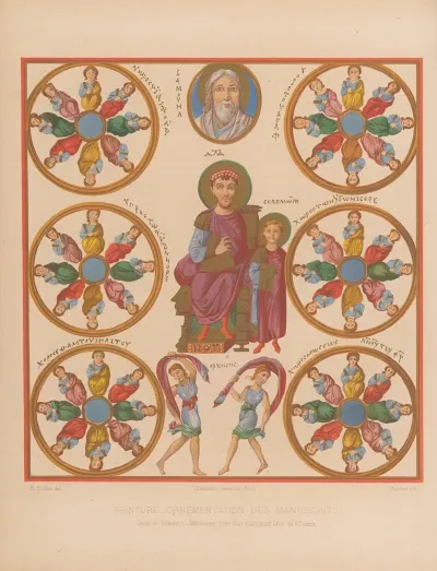 David Et Salomon Miniature Tiree Dun Manuscrit Grec Du Vie Siecle