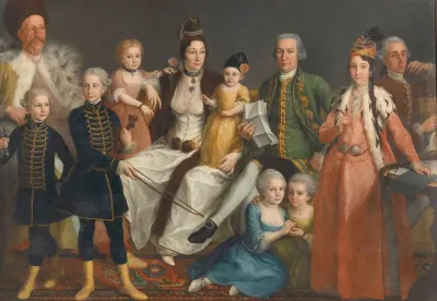 David George Van Lennep 1712 97 Senior Merchant Of The Dutch Factory At Smyrna And His Wife And Children