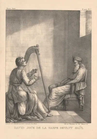 David Joue De La Harpe Devant Saul