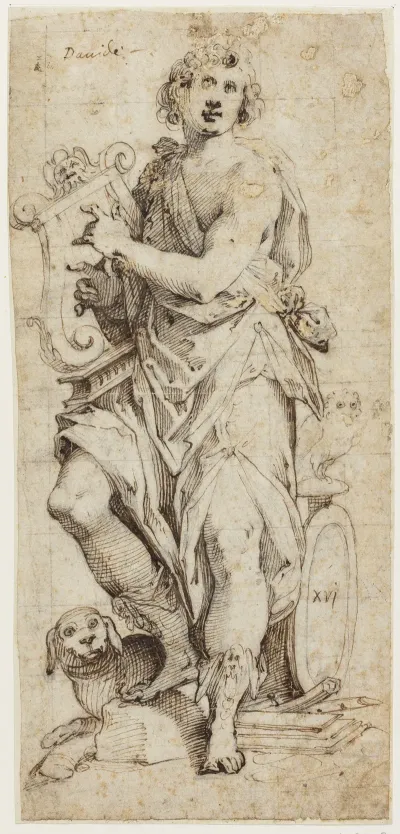 David Med Harpe