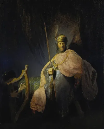 David Playing The Harp In Front Of Saul