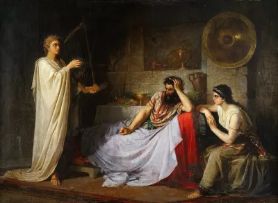 David Playing The Harp To Saul