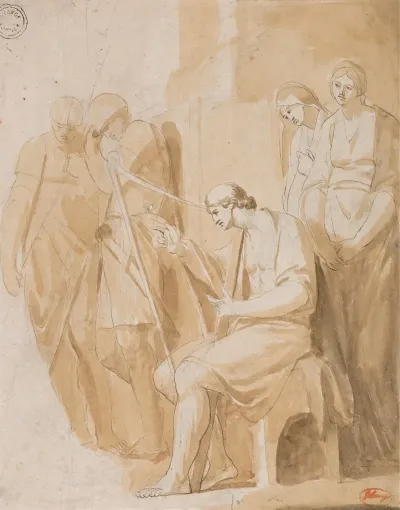 David Playing The Harp