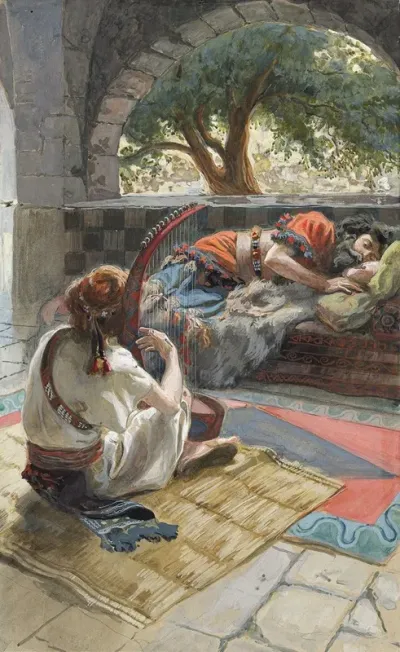David Plays The Harp Before Saul