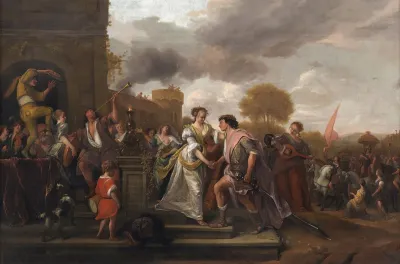 David Returning Victorious After Defeating Goliath And The Philistines