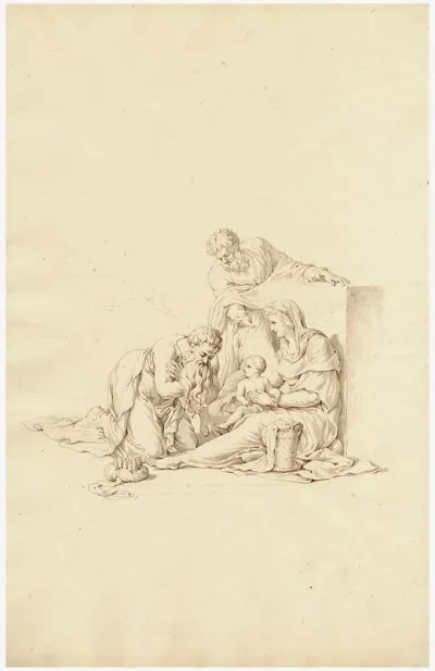 De Aanbidding Van Christus Door Een Van De 3 Koningen