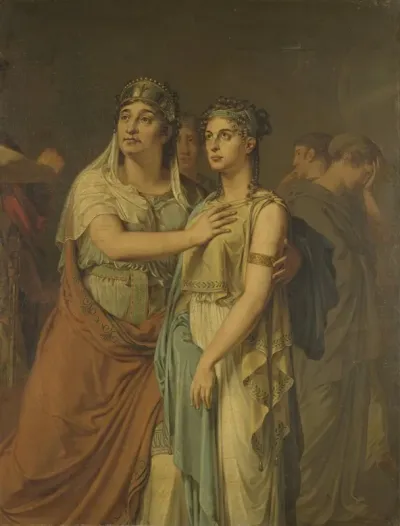 De Actrices Joanna Cornelia Ziesenis Wattier 1762 1827 En Geertruida Jacoba Grevelink Hilverdink 1786 1827 In Iphigenia 1674 Van Jean Racine 1639 99