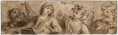 De Annunciatie Aan Maria Met Twee Patriarchen
