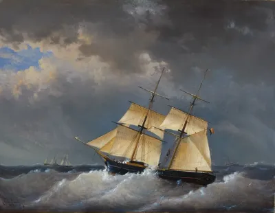 De Brik Courier Op Wilde Zee