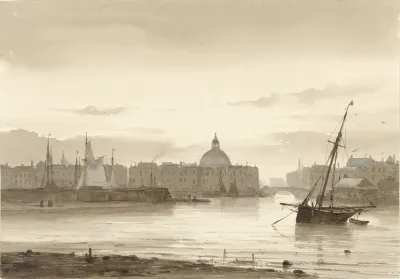 De Buitenkant En De Ronde Lutherse Kerk Te Amsterdam
