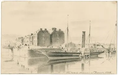 De Calais Dover Stoomboot Aan De Kade Te Dover