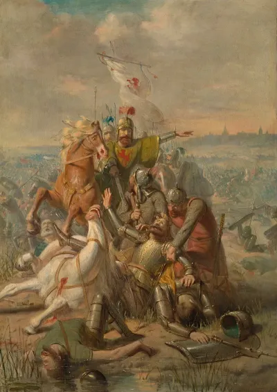 De Hertog Van Lotharingen Wordt Door Dirk Iii Van Holland Bij Dordrecht Verslagen Anno 1018