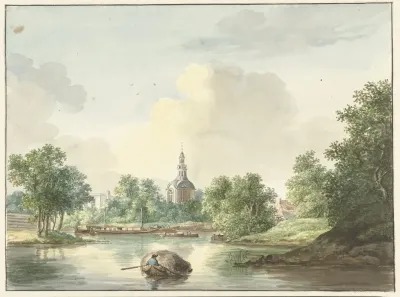 De Hogerwoerdse Poort Te Leiden Vanaf De Singel Gezien