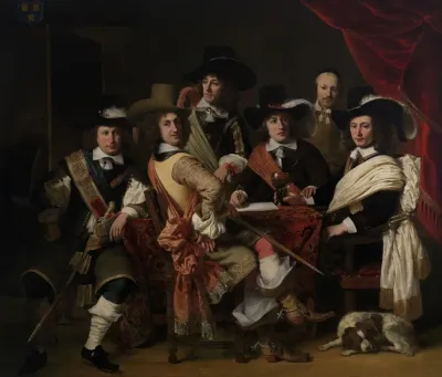 De Krijgsraad Der Goudse Schutterij Onder Leiding Van Kolonel Govert Suijs