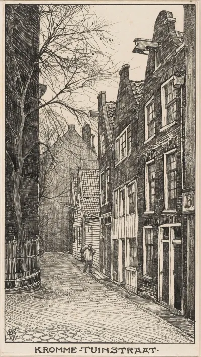 De Kromme Tuinstraat Te Amsterdam