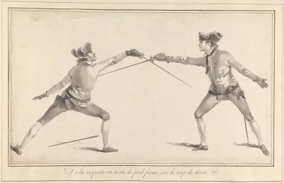 De La Risposte En Tierce De Pied Ferme Sur Le Coup De Tierce