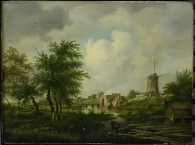 De Vervallen Wal Te Amsterdam Met De Weteringpoort Gezien Over De Buitensingel