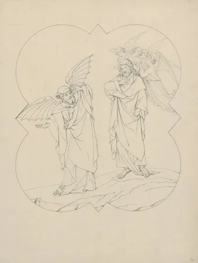 De Verzoeking Van Christus Bas Relief