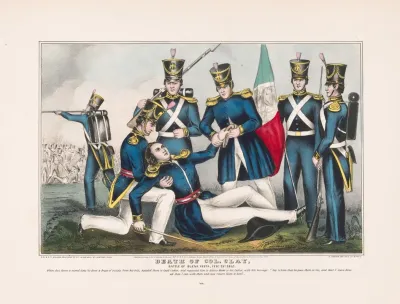 Death Of Colonel Clay Battle Of Buena Vista Febuary 23rd 1847