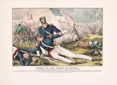 Death Of Colonel Pierce M Butler Of The South Carolina Palmetto Regiment At The Battle Of Churubusco Mexico Aug 20th 1847