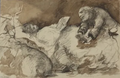 Death Of Ellenai Sketch Inspired By The Poem Anhelli By Juliusz Slowacki