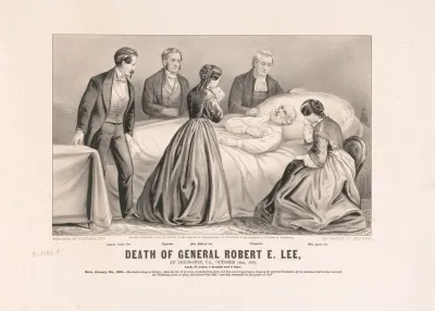Death Of General Robert E Lee At Lexington Va October 12th 1870 Aged 62 Years 8 Months And 6 Days