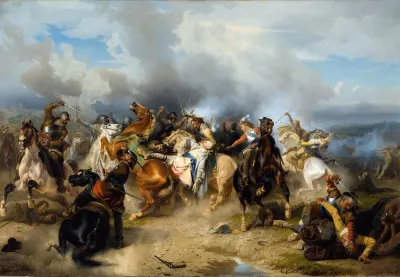 Death Of King Gustav Ii Adolf Of Sweden At The Battle Of Lutzen