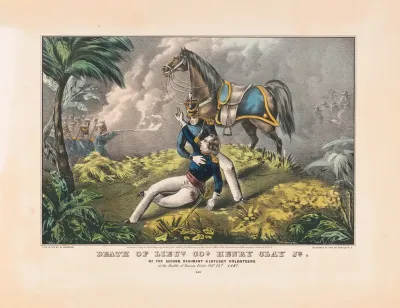 Death Of Lieut Col Henry Clay Jr Of The Second Regiment Kentucky Volunteers At The Battle Of Buena Vista Febr 23d 1847