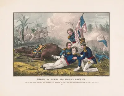Death Of Lieut Col Henry Clay Jr Of The Second Regiment Kewntucky Volunteers At The Battle Of Buena Vista Febr 23d 1847
