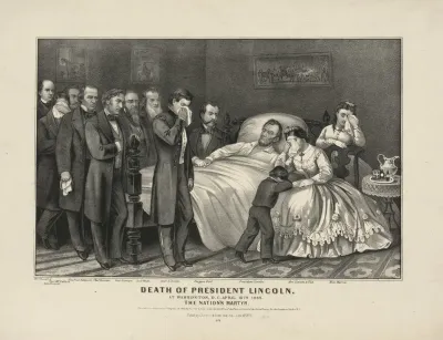 Death Of President Lincoln At Washington D C April 15th 1865 The Nations Martyr