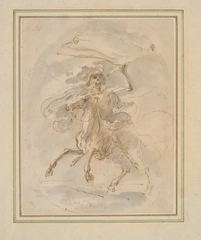 Death On A Horse Study For The Etching In The Five Deaths Series
