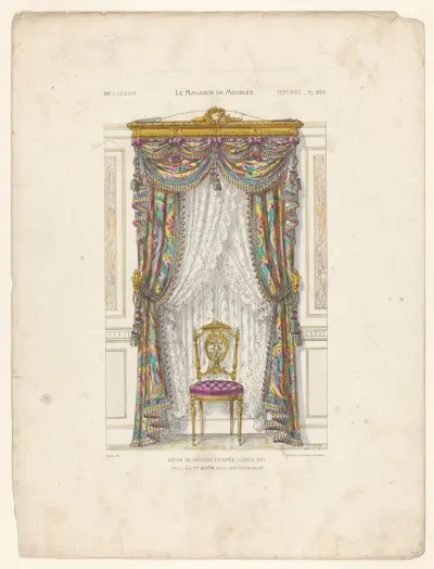Decor De Croisee Drapee Louis Xvi