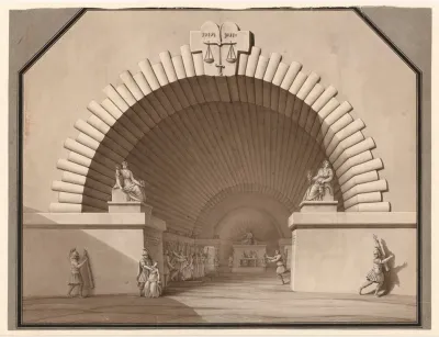 Decor De Theatre Pour La Tragedie De Virginie