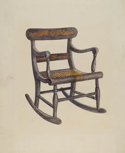 Decorated Childs Rocking Chair