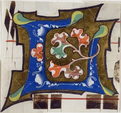 Decorated Initial L With Flowers From A Choir Book