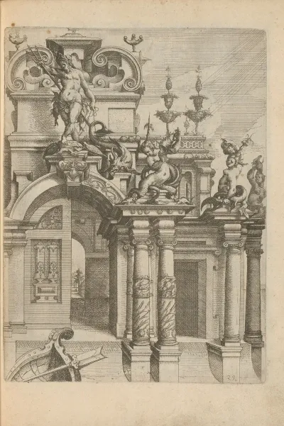 Decorated Portal And On Top Neptune With Nereids
